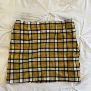 Urban Outfitters Yellow and Black Women's Skirt